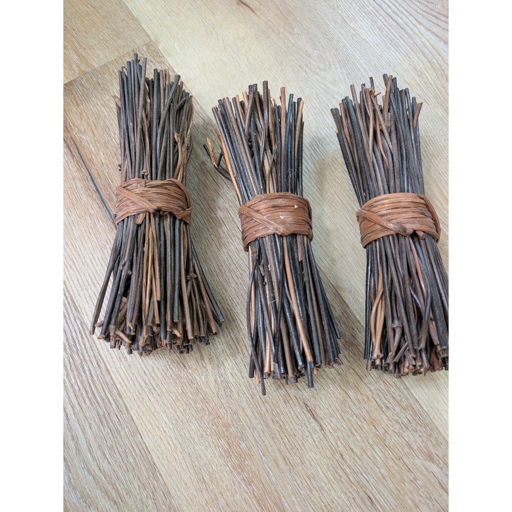 Rustic Wrapped Bundle of Decorative Twigs, Set Of 3